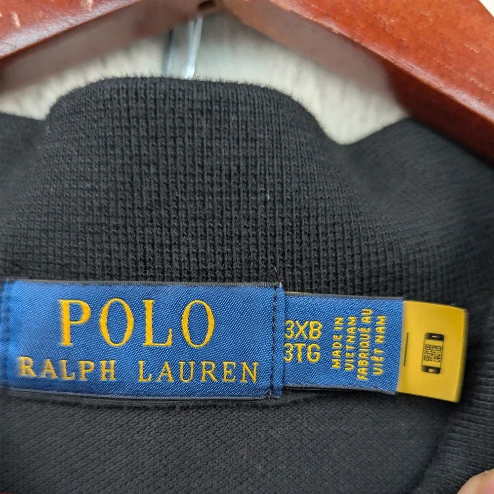 Polo Ralph Lauren Polo Men's 3XB Black Embroidered Crest 3 Big Pony Streetwear